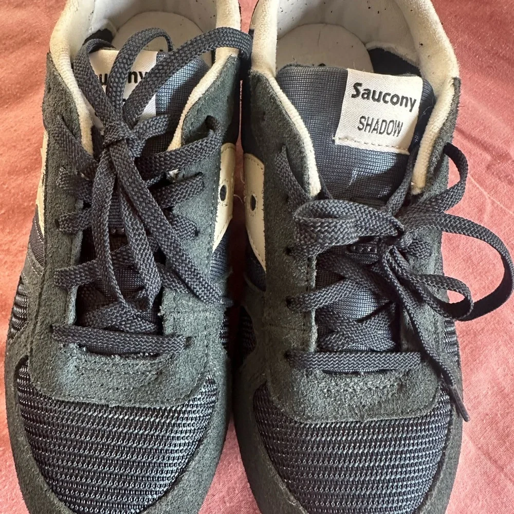 Saucony Kids' Charcoal and Cream Sneakers